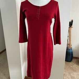 Ralph Lauren Red Henley Dress- size Medium